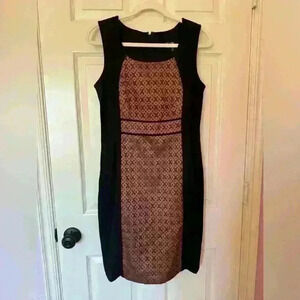 EUC Nic+Zoe women’s suit dress with flattering panels and zipper accent size 6